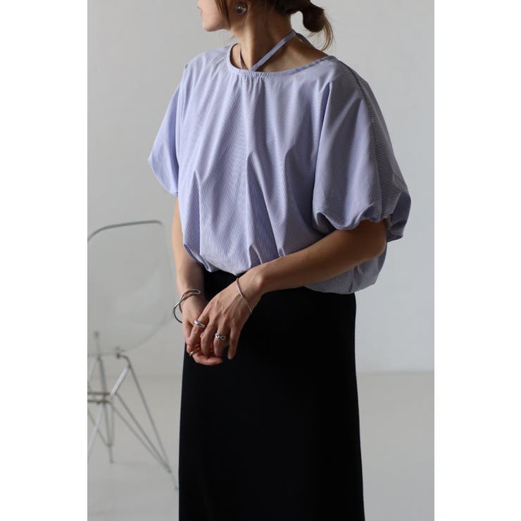 クロップドコクーンストライプブラウス 77-002686 | BONJOUR SAGAN | 詳細画像6 