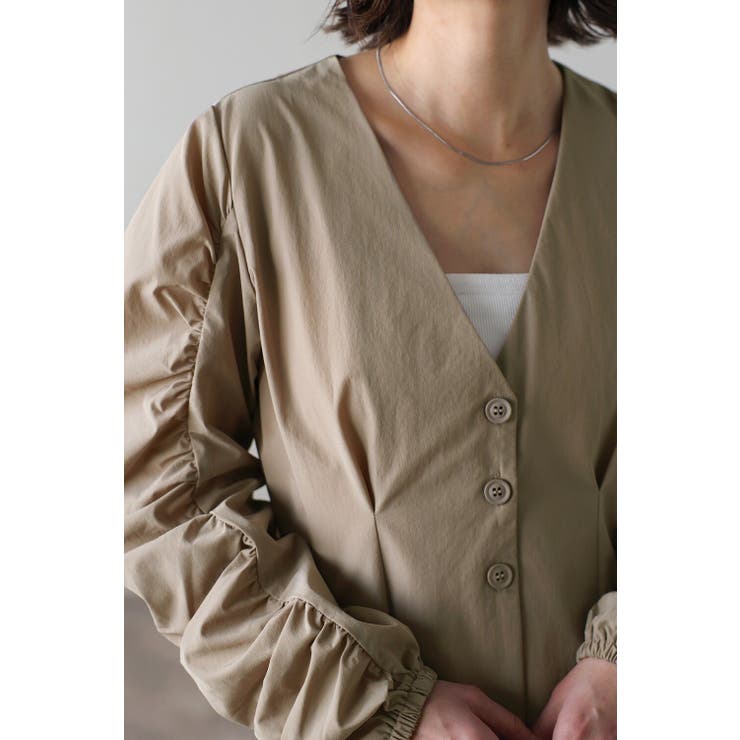 カーブギャザースリーブブラウス 77-003441 | BONJOUR SAGAN | 詳細画像6 