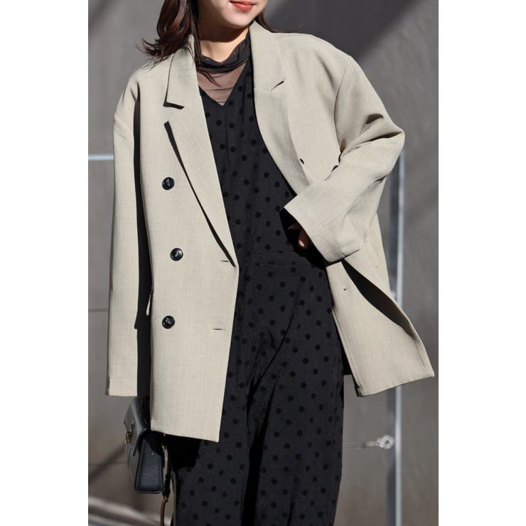 LIGHT-KHAKI | ダブルブレストテーラージャケット 77-003453 | BONJOUR SAGAN