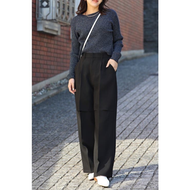 膝スリットスラックスパンツ 77-003454 | BONJOUR SAGAN | 詳細画像9 