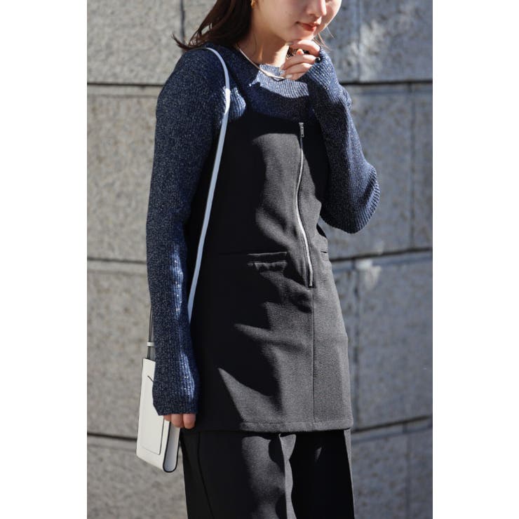 フロントジップビスチェキャミ 77-003455 | BONJOUR SAGAN | 詳細画像2 