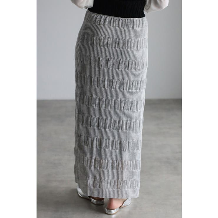 リブメッシュ編みIラインスカート 77-003464 | BONJOUR SAGAN | 詳細画像11 