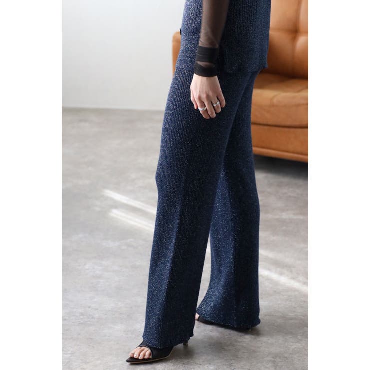 ラメリブニットパンツ 77-003473 | BONJOUR SAGAN | 詳細画像2 