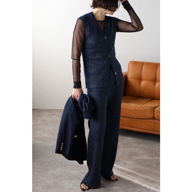 ラメリブニットパンツ 77-003473 | BONJOUR SAGAN | 詳細画像3 