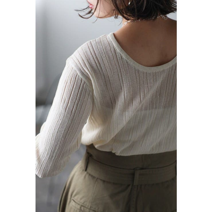 ラメランダムリブニットトップス 77-003474 | BONJOUR SAGAN | 詳細画像4 