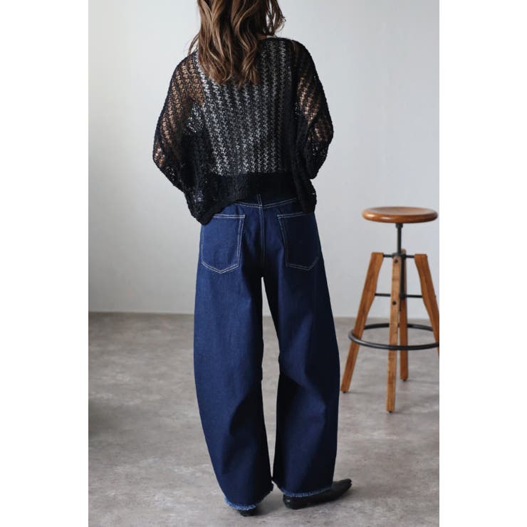 テープヤーン透かし編みショートプルオーバー 77-003496 | BONJOUR SAGAN | 詳細画像5 