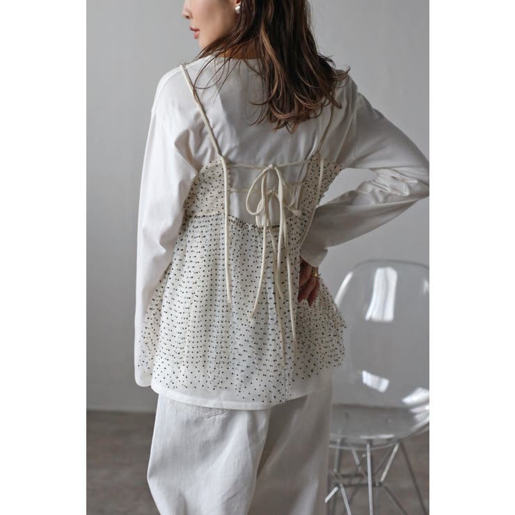 ドットチュールキャミ 77-003510 | BONJOUR SAGAN | 詳細画像10 