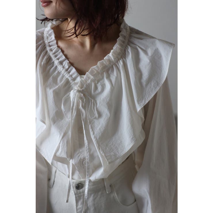 ナイロンタフタラッフルカラーブラウス 77-003550 | BONJOUR SAGAN | 詳細画像3 