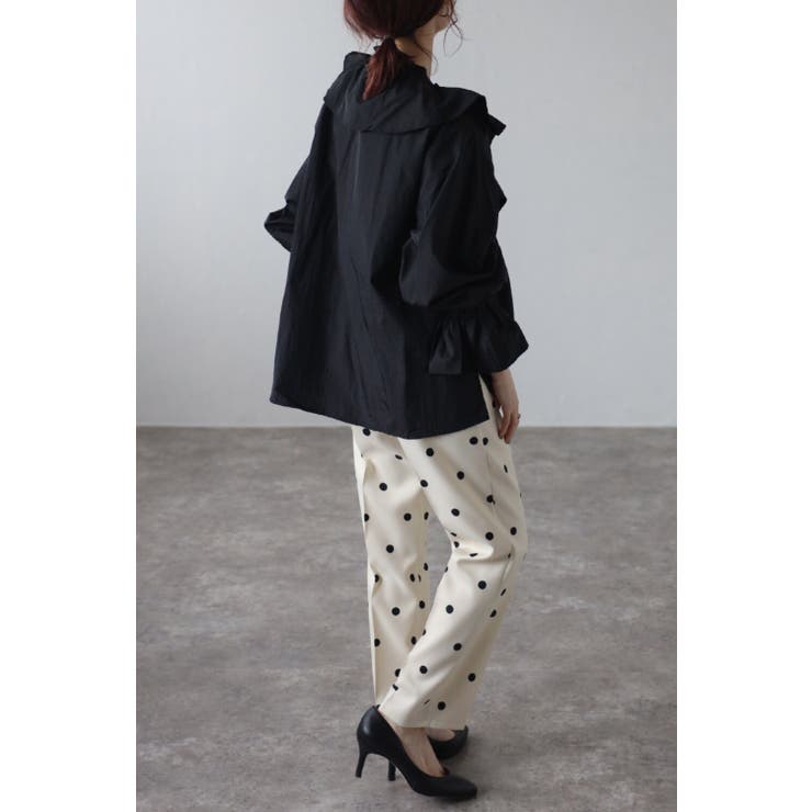 ナイロンタフタラッフルカラーブラウス 77-003550 | BONJOUR SAGAN | 詳細画像9 