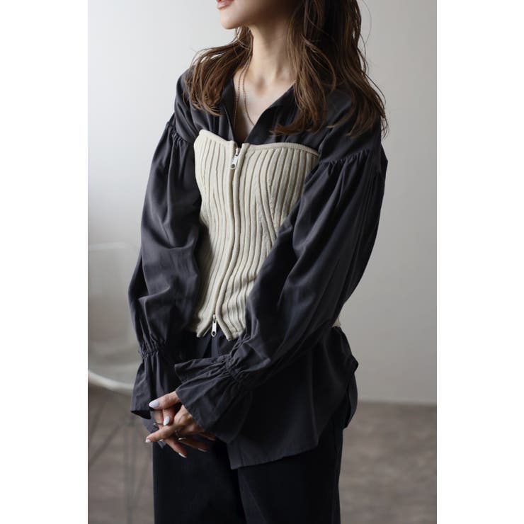 ダブルジップニットビスチェ 77-003560 | BONJOUR SAGAN | 詳細画像12 