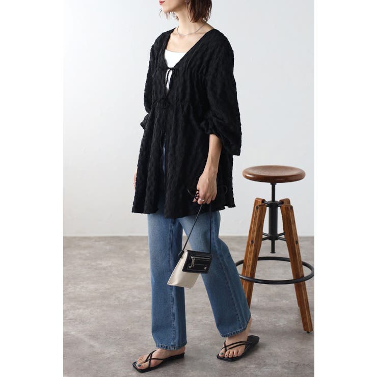 前後2WAYジャガードブラウス 77-003563 | BONJOUR SAGAN | 詳細画像5 