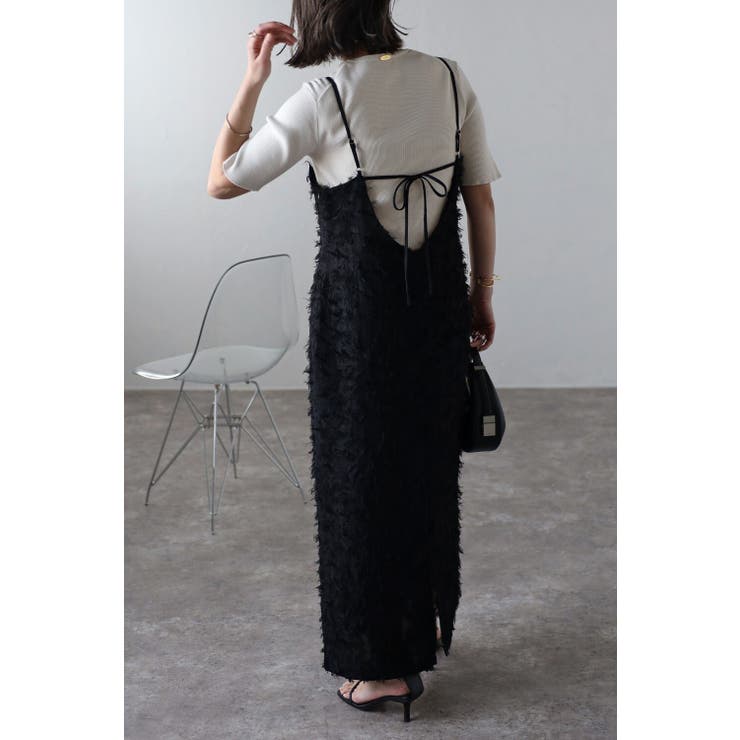 バックリボンフリンジキャミワンピース 77-003564 | BONJOUR SAGAN | 詳細画像1 