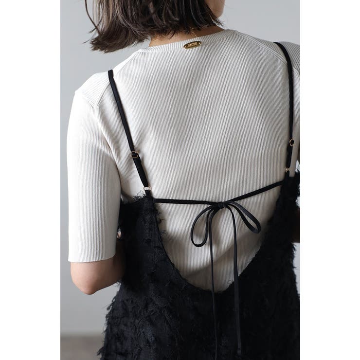 バックリボンフリンジキャミワンピース 77-003564 | BONJOUR SAGAN | 詳細画像7 