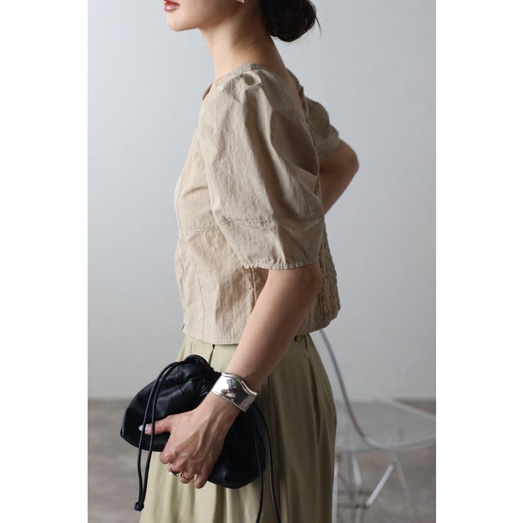 フロントジップパフスリーブブラウス 77-003608 | BONJOUR SAGAN | 詳細画像9 