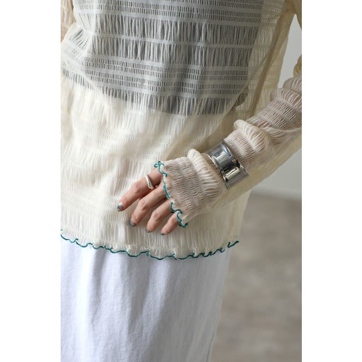 配色パイピングシアータートルプルオーバー 77-003627 | BONJOUR SAGAN | 詳細画像2 