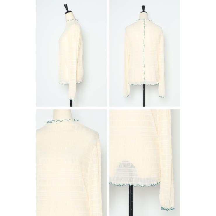 配色パイピングシアータートルプルオーバー 77-003627 | BONJOUR SAGAN | 詳細画像12 