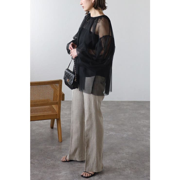 チュールギャザーブラウス 77-003639 | BONJOUR SAGAN | 詳細画像1 