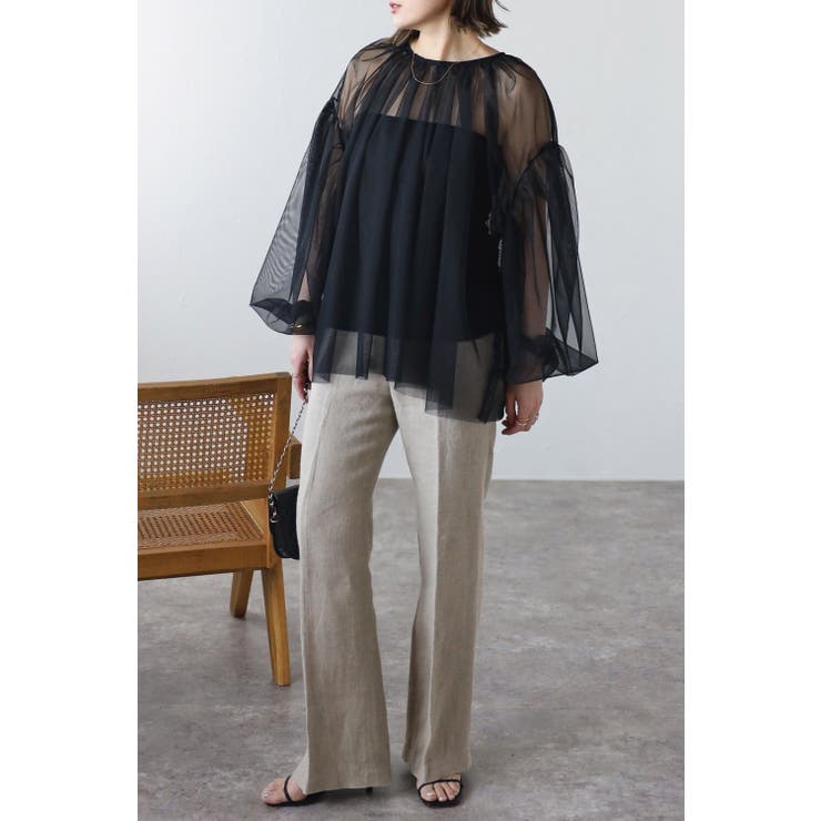 チュールギャザーブラウス 77-003639 | BONJOUR SAGAN | 詳細画像3 