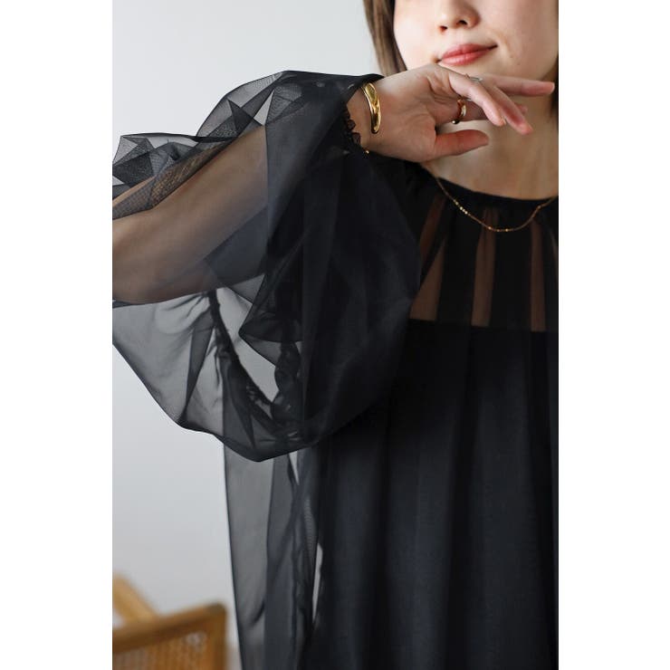 チュールギャザーブラウス 77-003639 | BONJOUR SAGAN | 詳細画像6 