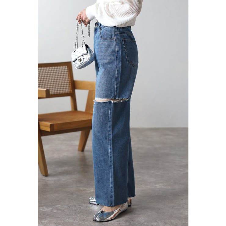 サイドカットスリットデニム 77-003678 | BONJOUR SAGAN | 詳細画像4 