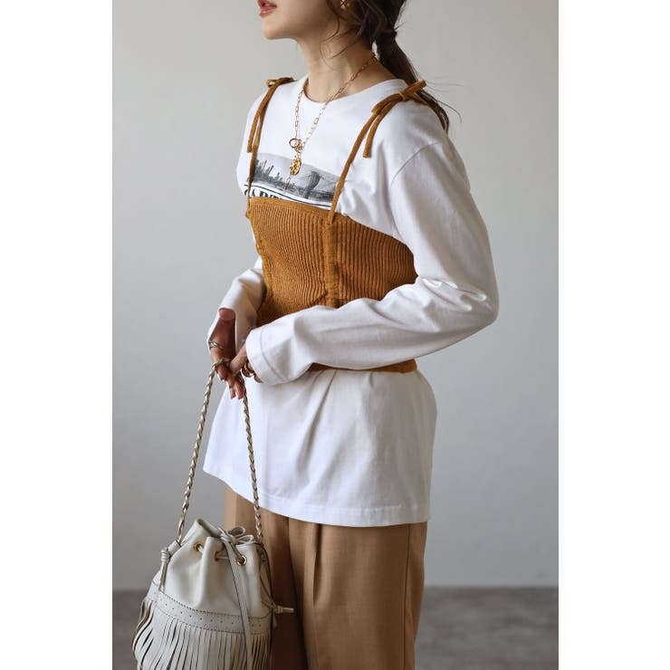 ドロストラメニットキャミ 77-003701 | BONJOUR SAGAN | 詳細画像7 