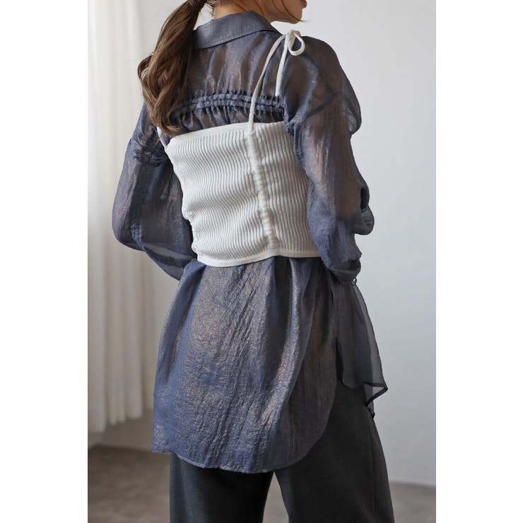 ドロストラメニットキャミ 77-003701 | BONJOUR SAGAN | 詳細画像10 