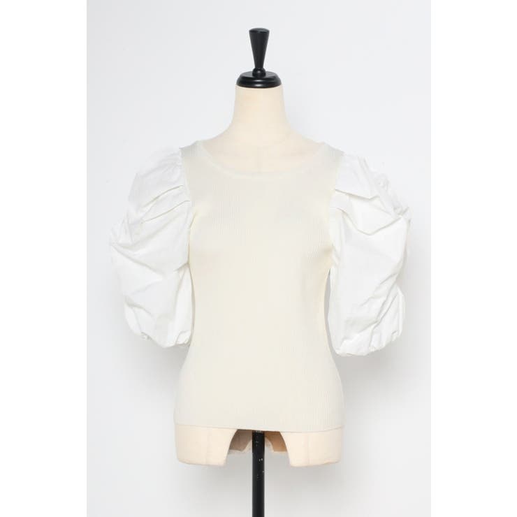 ボリュームスリーブニットコンビトップス 77-003723 | BONJOUR SAGAN | 詳細画像15 