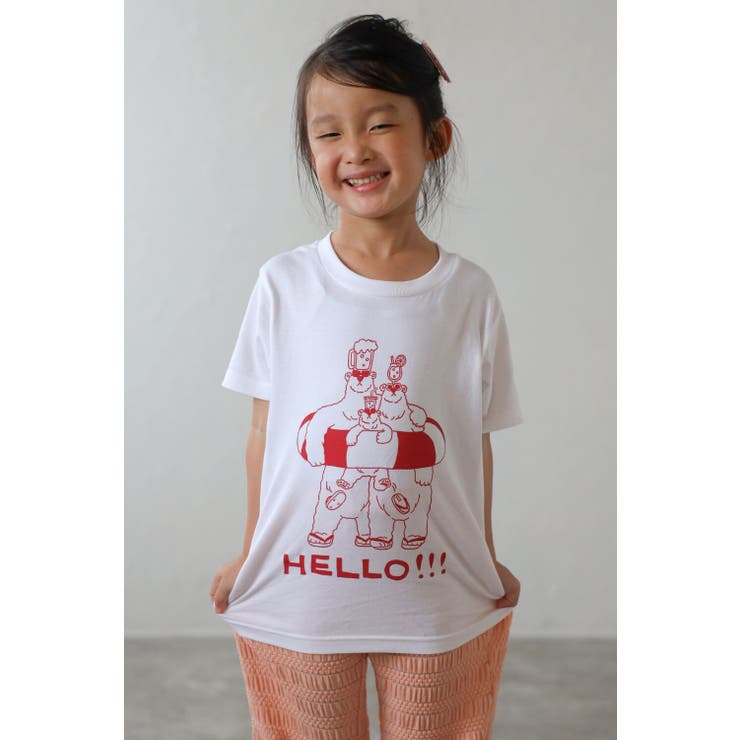 WHITE | しろくまHELLO TEE 77-004324 | BONJOUR SAGAN
