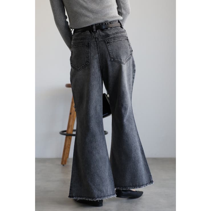 裾フリンジフレアデニムパンツ 77-004516 | BONJOUR SAGAN | 詳細画像10 