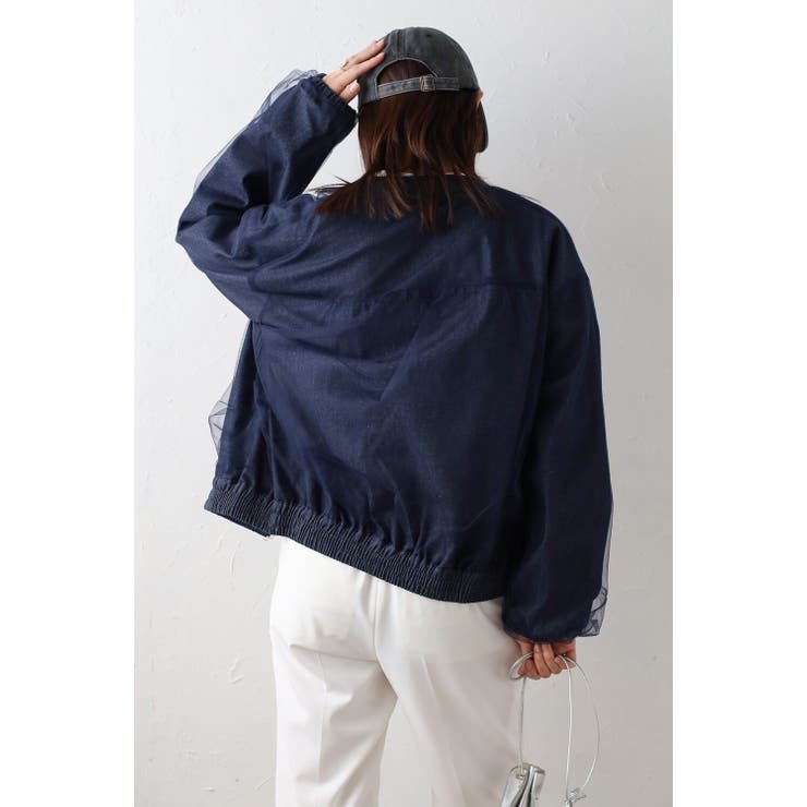 チュールレイヤードライトオンスデニムブルゾン 77-004518 | BONJOUR SAGAN | 詳細画像3 