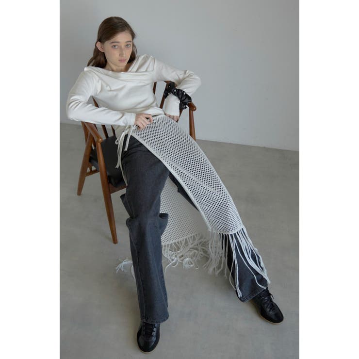 openwork knitted wrap | BONJOUR SAGAN | 詳細画像15 