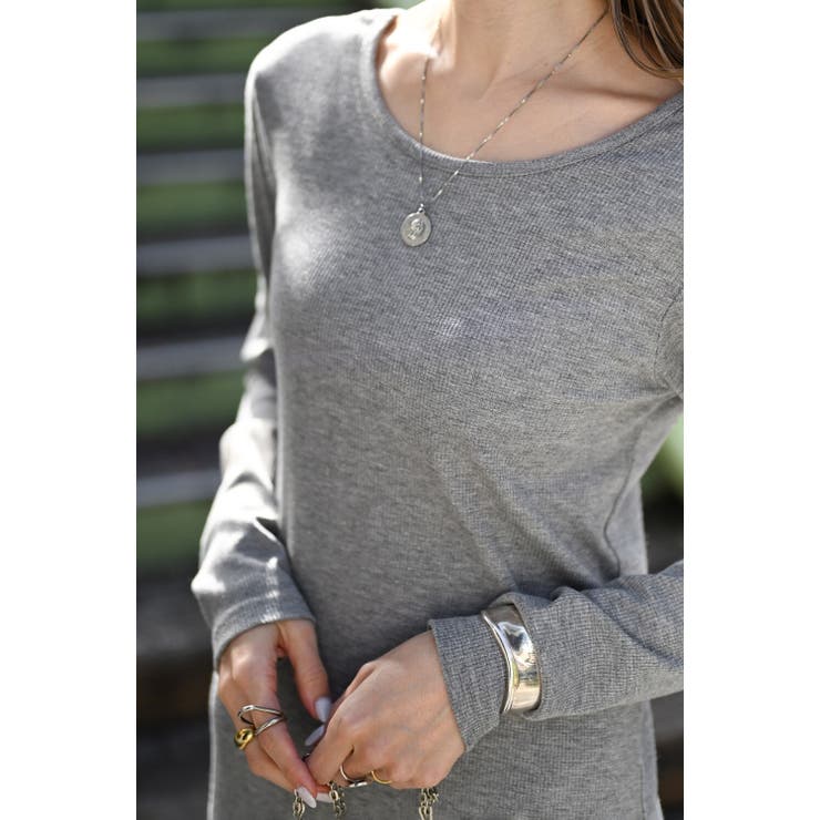 前後2WAYラメリブフレアワンピース 77-004598 | BONJOUR SAGAN | 詳細画像15 