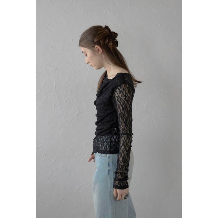lace draped neck | BONJOUR SAGAN | 詳細画像2 