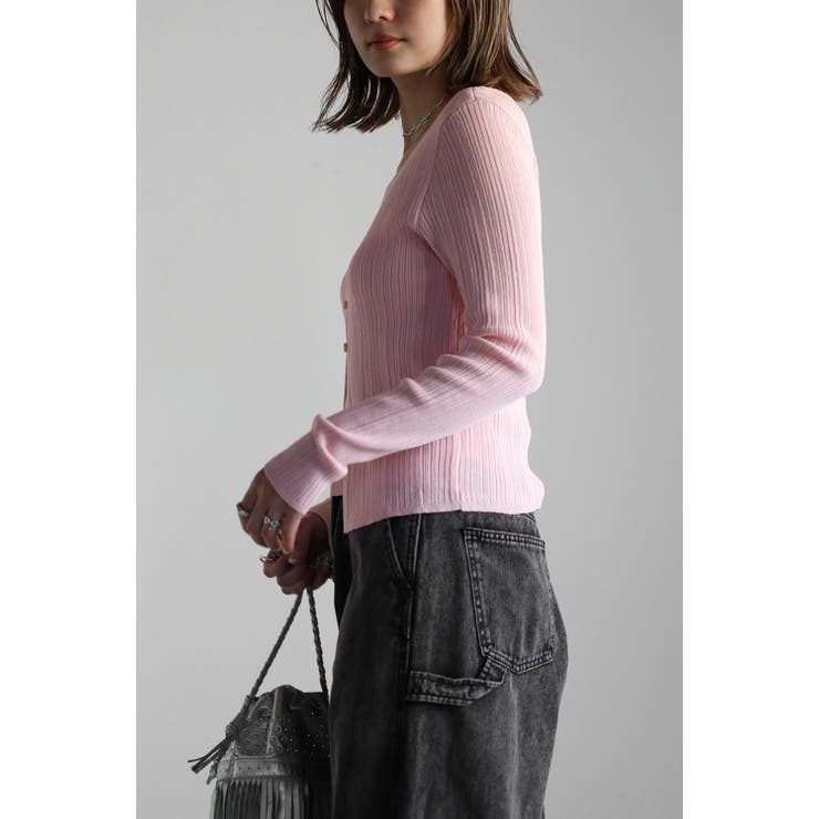 ランダムリブフロントボタンレイヤード風プルオーバー 77-004618 | BONJOUR SAGAN | 詳細画像2 