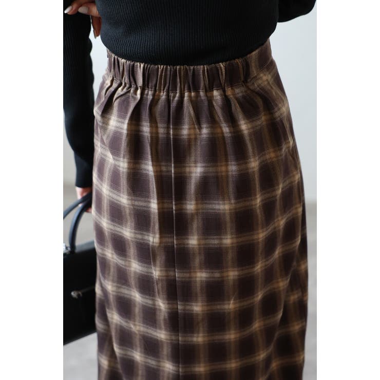 オンブレチェック柄Iラインスカート 77-004639 | BONJOUR SAGAN | 詳細画像17 