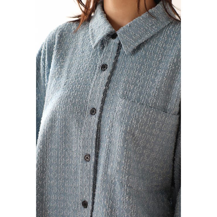 クラッシュデニムボリュームスリーブ2WAYボウタイシャツ 77-004665 | BONJOUR SAGAN | 詳細画像11 