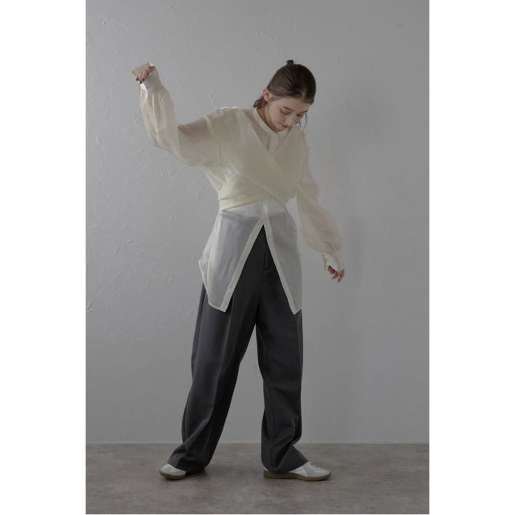 cross design blouse / 変形ブラウス 77-004671[品番：BLEW0010033