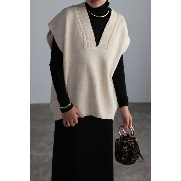 IVORY | ベスト ニット ニットベスト | BONJOUR SAGAN