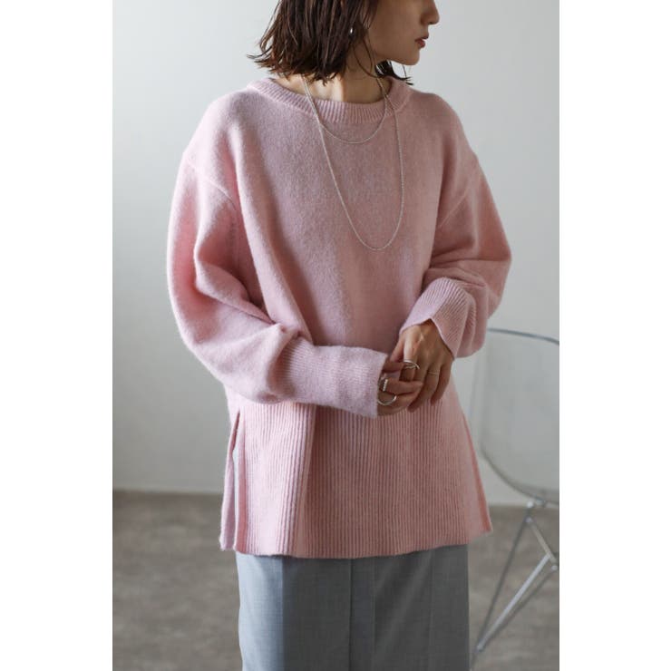 PINK | 裾リブニット | BONJOUR SAGAN