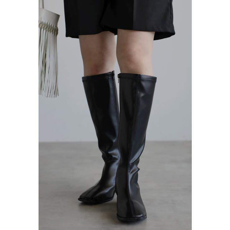 フェイクレザーローヒールロングブーツ 88-001653 | BONJOUR SAGAN | 詳細画像2 