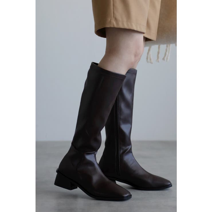 フェイクレザーローヒールロングブーツ 88-001653 | BONJOUR SAGAN | 詳細画像12 