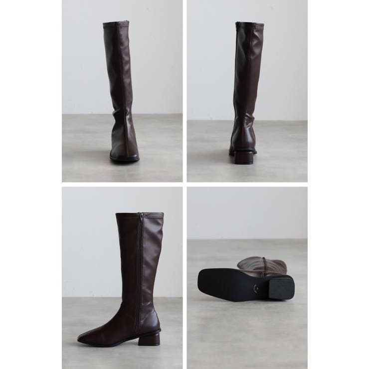 フェイクレザーローヒールロングブーツ 88-001653 | BONJOUR SAGAN | 詳細画像15 