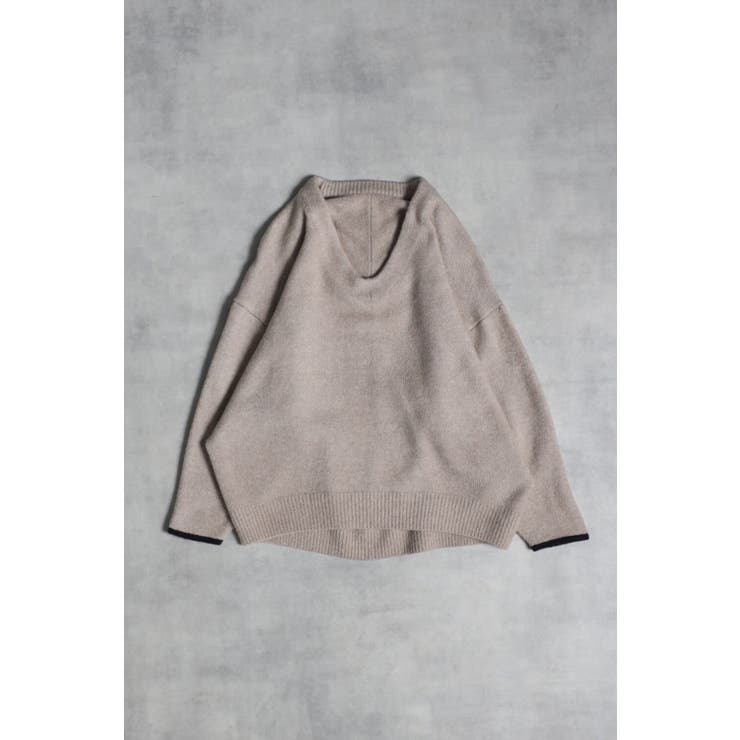 バイカラーコクーンVネックニット 88-002372 | BONJOUR SAGAN | 詳細画像15 