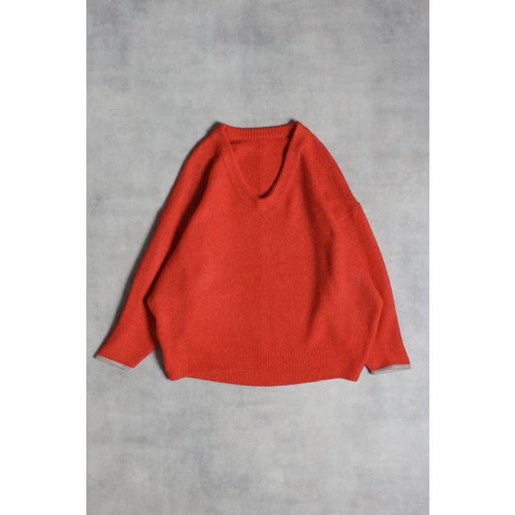 バイカラーコクーンVネックニット 88-002372 | BONJOUR SAGAN | 詳細画像17 