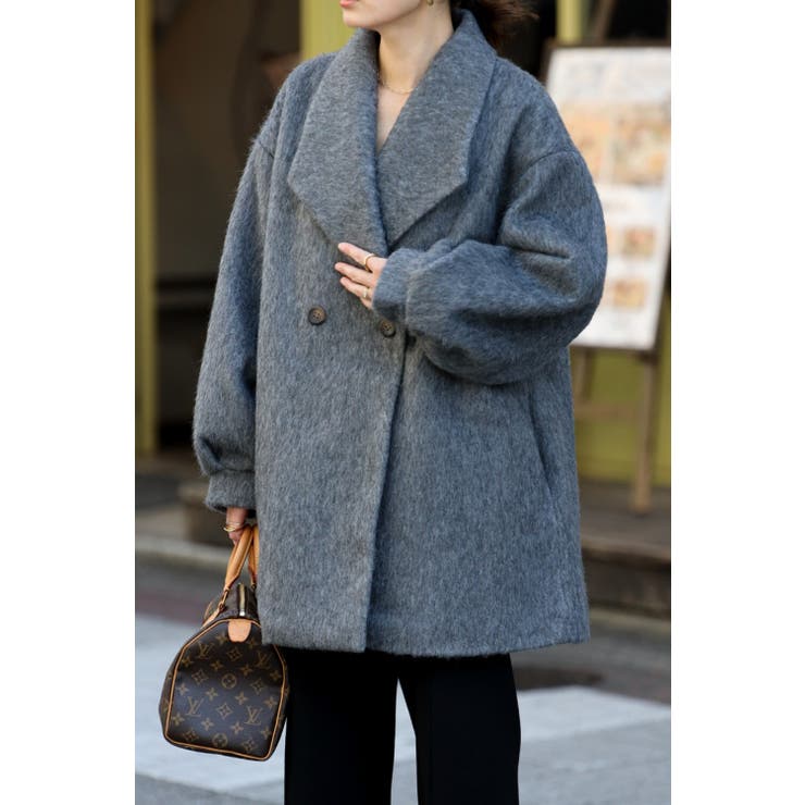 ニットシャギーミドルコート 88-003583/88-002569[品番：BLEW0008760