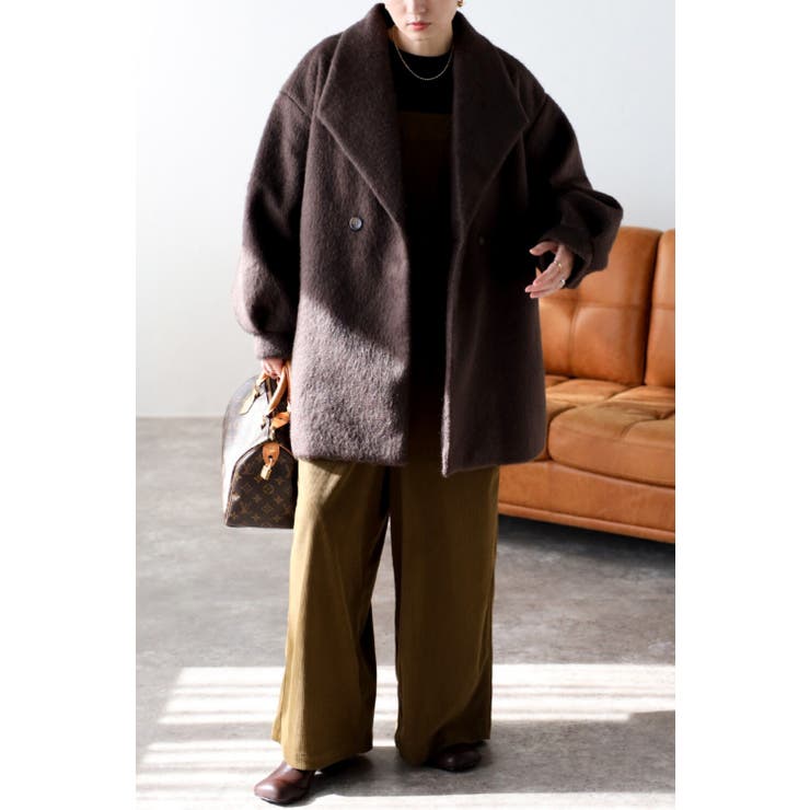 ニットシャギーミドルコート 88-003583/88-002569[品番：BLEW0008760
