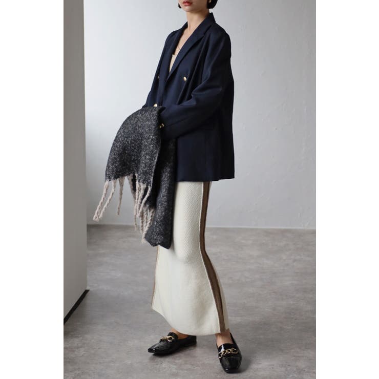 アルパカタッチ配色切替スカート 88-002580 | BONJOUR SAGAN | 詳細画像2 