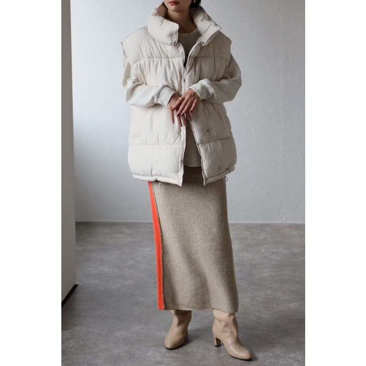 アルパカタッチ配色切替スカート 88-002580 | BONJOUR SAGAN | 詳細画像6 