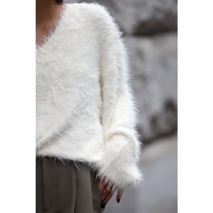 シャギーVネックニット 88-002620 | BONJOUR SAGAN | 詳細画像14 