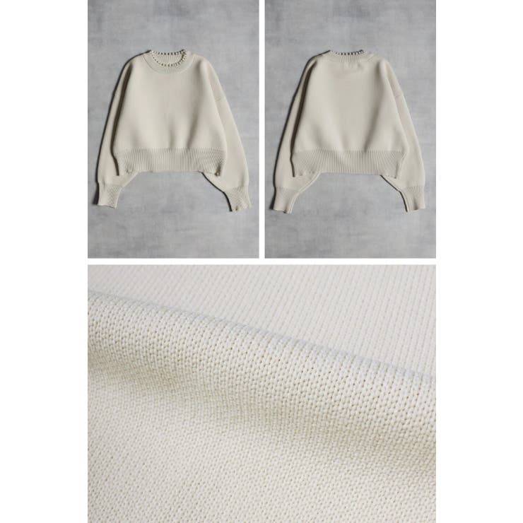 パールラウンドネックダイバーニット 88-003207/88-002624 | BONJOUR SAGAN | 詳細画像14 